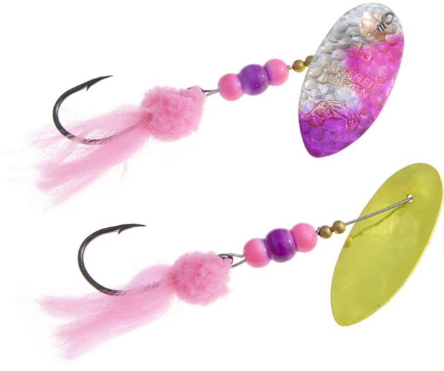 Panther Martin Holy Roe Hammered In-Line Spinner Octopus Fishing Hook 2/0 3/10oz 1 Piece Purple & Pink