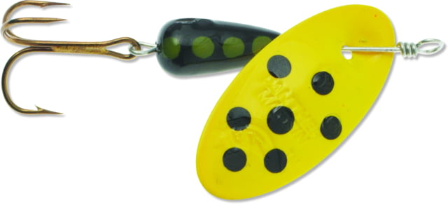 Panther Martin Spotted In-Line Spinner Treble Fishing Hook Size 4 1/8oz 1 Piece Spotted Yellow Black
