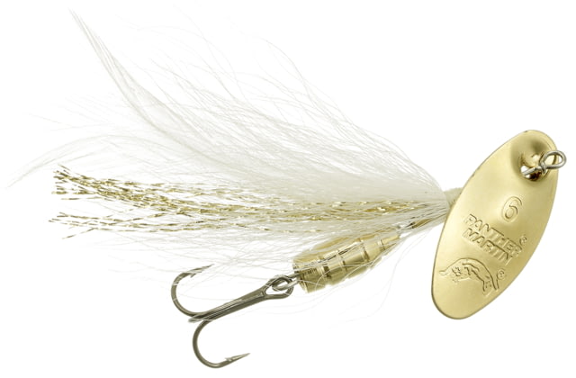 Panther Martin SonicStreamer Spinner Treble Fishing Hook 9 Hook 3/8 oz 1 Piece Gold White