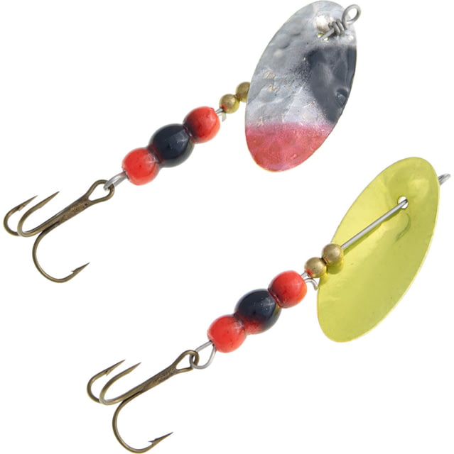 Panther Martin Two-Tone Roe Hammered In-Line Spinner Treble Fishing Hook Size 2 1/16oz 1 Piece Flourescent Red & Black