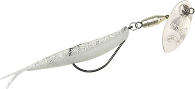 Panther Martin Weed Runner Spinner Bait Number 15 SIlver Blade 1/2oz 4in White Ice Fluke 15WR PMWRS WI