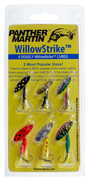 Panther Martin WillowStrike Treble Fishing Hook Kit Size 4 And 6 1/8 oz/1/4oz 6 Piece Assorted