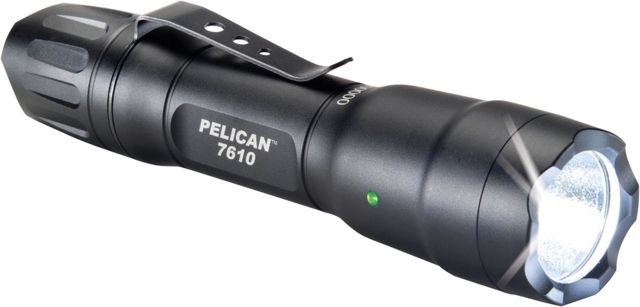 Pelican  Tactical Flashlight 1 AA/2 CR123 Black 5.44 in