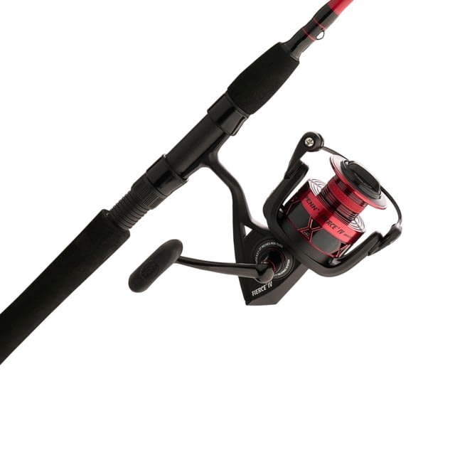 Penn Fishing Penn Fishing Fierce IV Combo 6.2/1 Right/Left 4000 7ft. Rod Length Medium Power Extra Fast Action 1 Piece Rod Black/Red FRCIV4000701M