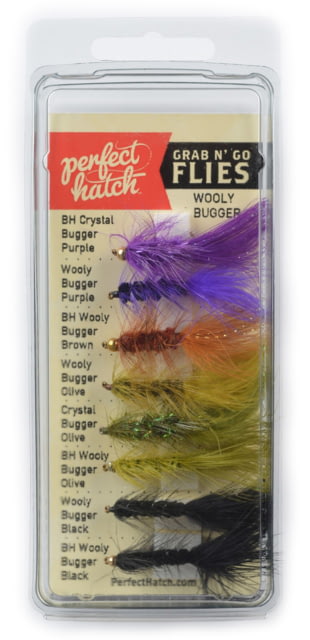 Perfect Hatch Grab N Go Wooly Bugger Fly Assortment 8pk