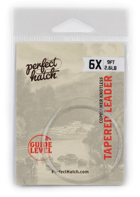 Perfect Hatch Knotless Tapered Leader 9 6X Monofilament w/1X Perfection Loop