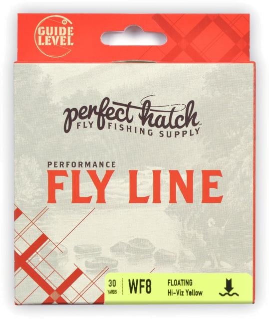 Perfect Hatch Perfomance Fly Line 30 yd w/One Loop Floating 7lb Hi-Vis Yellow