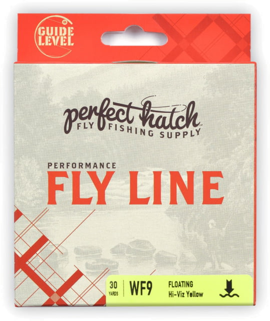 Perfect Hatch Perfomance Fly Line 30 yd w/One Loop Floating 9lb Hi-Vis Yellow