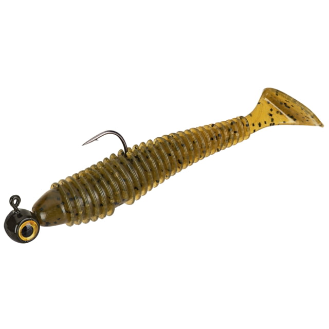 Perfection Lures Pre-Rigged Swimbait Green Pumpkin 3.5 in