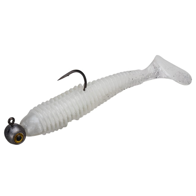 Perfection Lures Pre-Rigged Swimbait White Flash 3.5 in