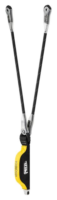 Petzl Absorbica-Y Lanyard w/Energy Absorber Black/Yellow 80cm