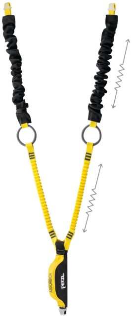 Petzl Absorbica-Y Tie-Back Black/Yellow