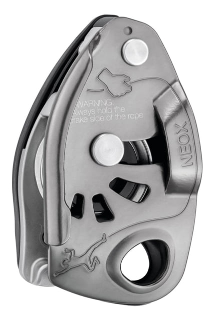 Petzl NEOX Belay Device With Cam-Assisted Blocking Light Gray