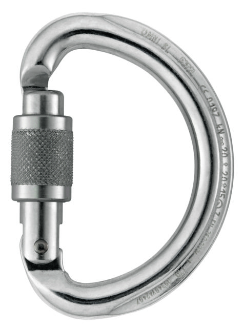 Petzl Omni Carabiner-Gray-Screw Lock