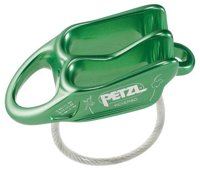 Petzl Reverso Belay Device w/ Reverse Mode Green