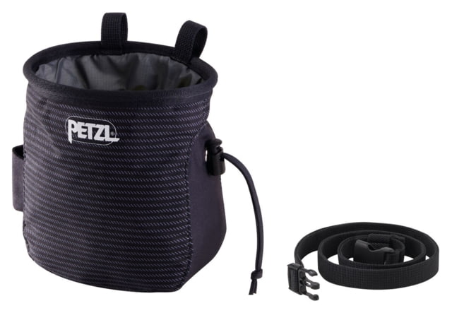 Petzl Saka Ergonomic Chalk Bag With Belt Chalk Stripes