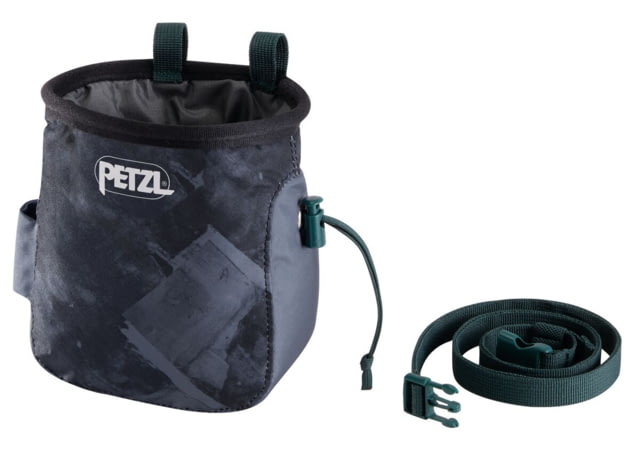 Petzl Saka Ergonomic Chalk Bag With Belt Dark Gray