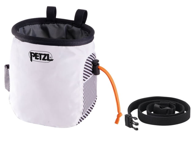 Petzl Saka Ergonomic Chalk Bag With Belt White Dazzle