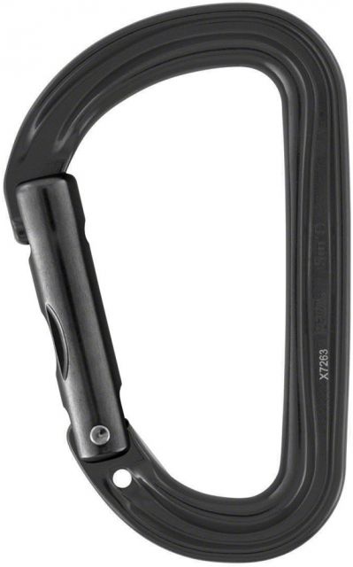 Petzl Sm’D Wall Carabiner-Black-Non-Locking