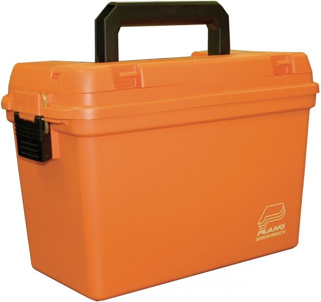 Plano Deep Dry Storage Box with Tray Orange Medium