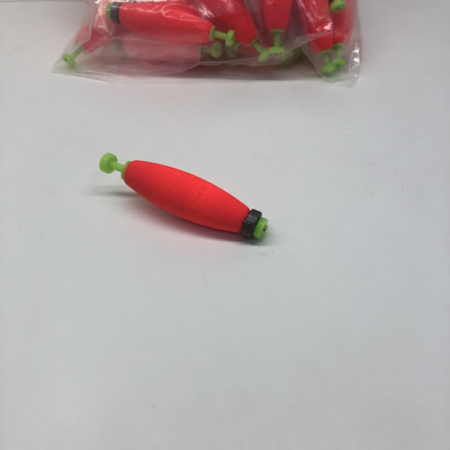 Plastilite Cigar Snap-On Foam Float 2in WeightedRed 50 Per Bag