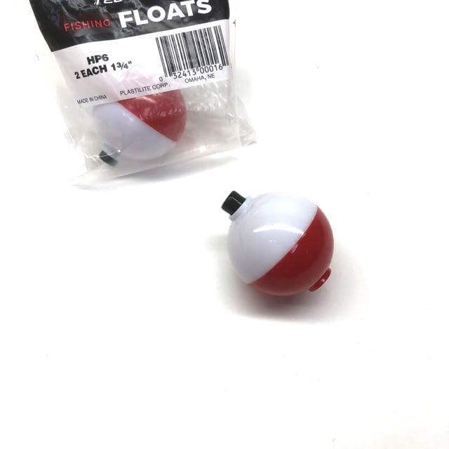 Plastilite Plastilite  Round Plastic Float 1-3/4in Red/White 2pk