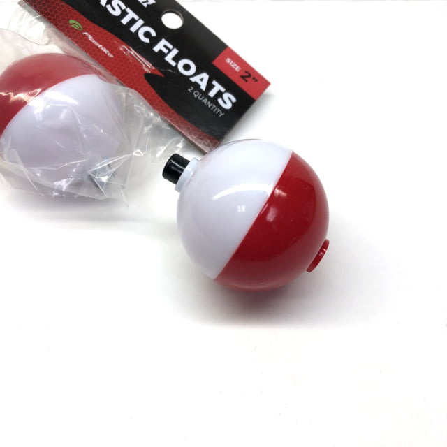 Plastilite Plastilite  Round Plastic Float 2in Red/White 2pk