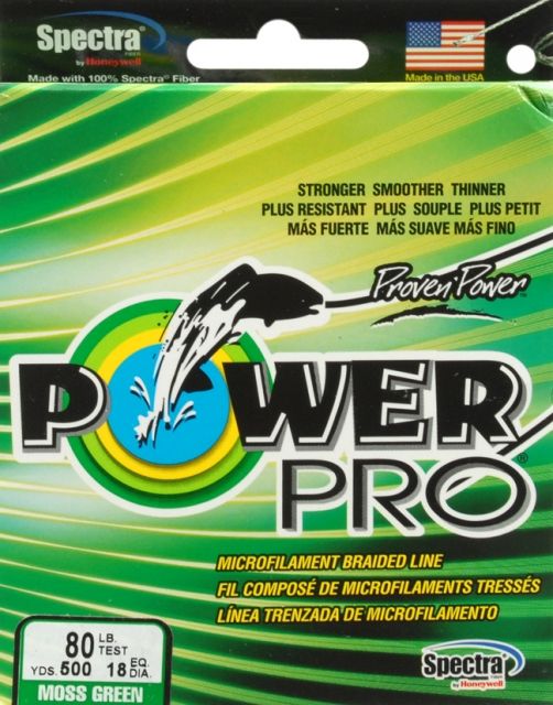 Power Pro 80Lbx500Yd Green PP Braid 047967