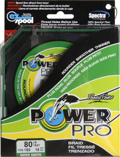 Power Pro Braided Line Moss Green 150 yds. - 80 lb. Test Green 728683
