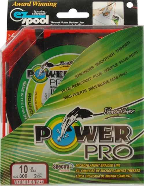 Power Pro Braided Line Vermilion Red 300 yds. - 10 lb. Test Red 051626
