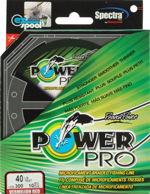 Power Pro Braided Line Vermilion Red 300 yds. - 40 lb. Test Red 051630