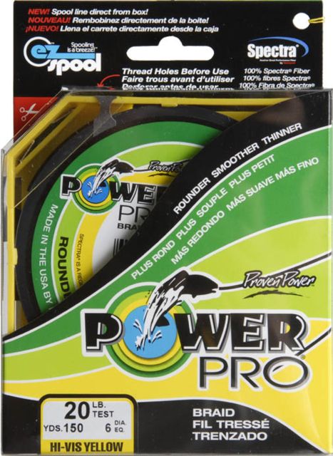 Power Pro Braided Line yellow 150 yds. - 20 lb. Test Yellow 714022