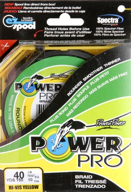 Power Pro Braided Line Yellow 150 yds. - 40 lb. Test Yellow 628354