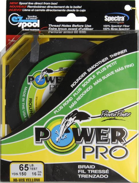 Power Pro Braided Line Yellow 150 yds. - 65 lb. Test Yellow 714055
