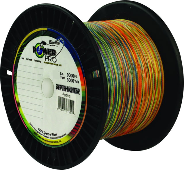 Power Pro Depth-Hunter Braided Fishing Line Metered 80lb 9000ft 3000yd Multi-Colored