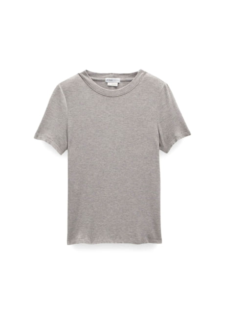 prAna Foundation Rib Tee - Womens Heather Grey Extra Small