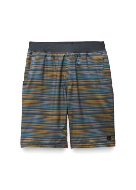 prAna Super Mojo II Shorts - Men's Flint Clean Stripe XL