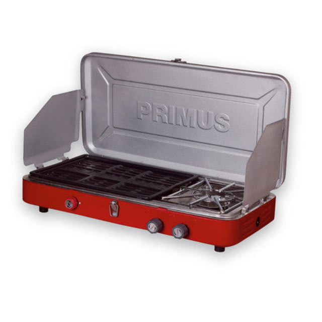 Primus Profile DUO Burner and BBQ Grill Stove Red/Grey