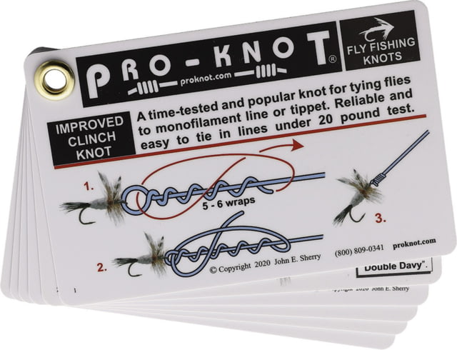 Pro-Knot Fly Fishing Knot Tying Cards Waterproof plastic knot book