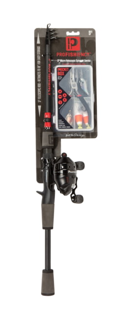 ProFISHiency 5 Micro Telescopic Spincast Combo with Pocket Tackle Box Multicolor