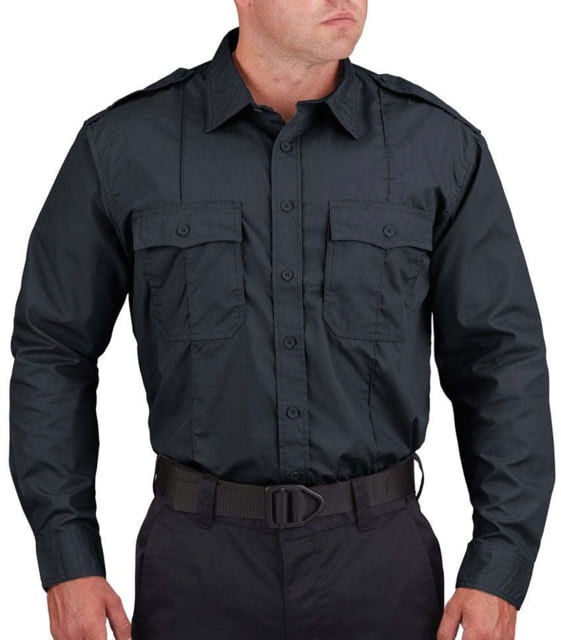 Propper Duty Ripstop Long Sleeve Shirt - Men's Midnight Navy XXL Long Inseam