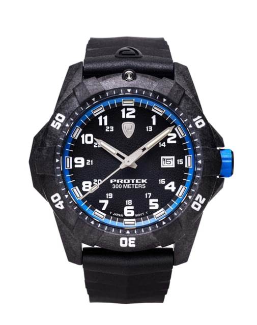 ProTek Carbon Dive Watch Carbon Case/Black&Blue Dial/Black Strap One Size