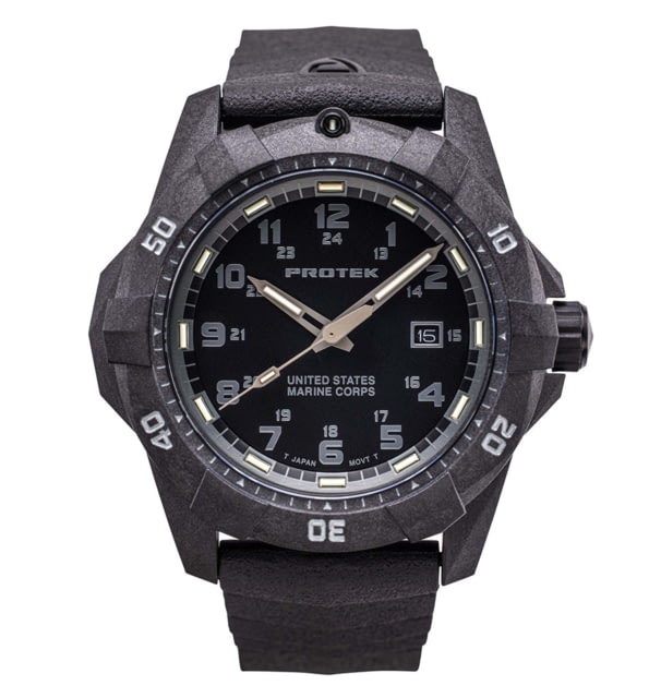 ProTek Carbon USMC Dive Watch Carbon Case/Black Dial/Black Strap One Size