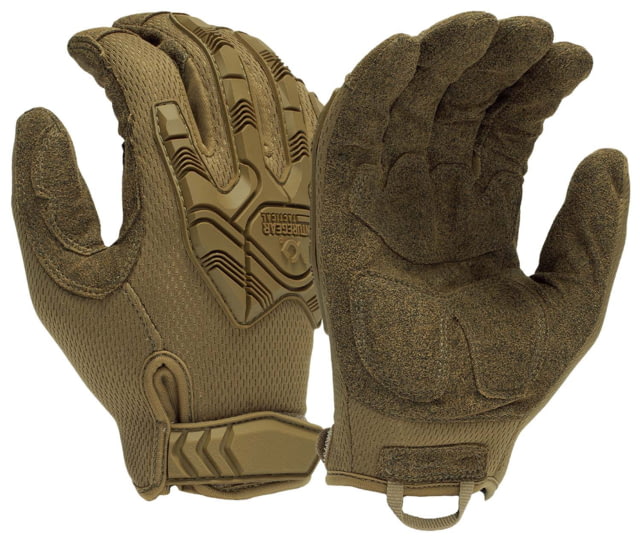 Pyramex Hook & Loop Impact Gloves – Men’s Brown Large