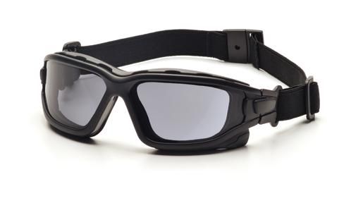 Pyramex I-Force Safety Glasses Black Strap-Temples/Gray Anti-Fog Lens