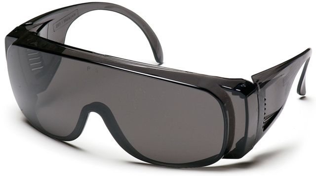 Pyramex Solo Safety Glasses - Gray Lens Gray Frame