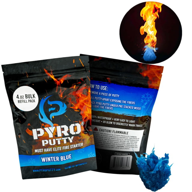Pyro Putty Winter Blend Refillable Firestarter Bag Blue 4oz
