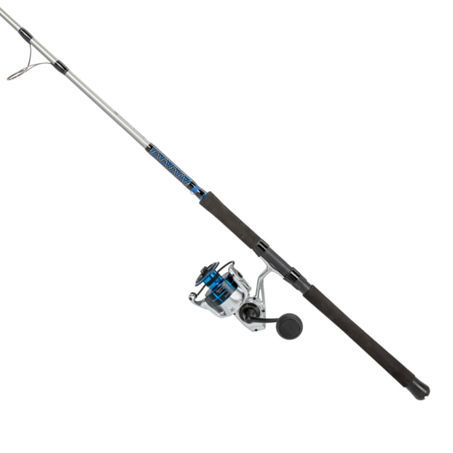 Quantum Strive Spinning Reel and Rod Combo 7ft 1-PC Medium-Heavy Moderate-Fast Rod Graphite Composite Blank SZ 6000 Reel 4+1 Bearings 5.6-1 Ratio