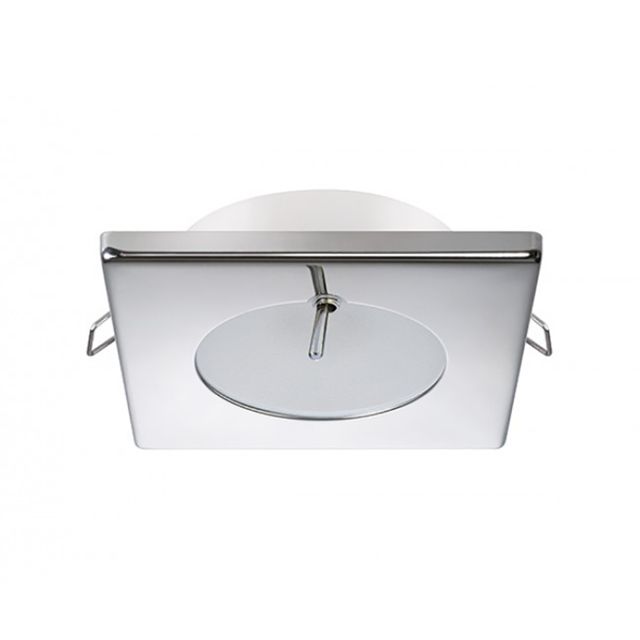 Quick Bryan CS Downlight 2W LED Round Light w/Switch / Square Stainless Bezel IP40 Spring Mounted