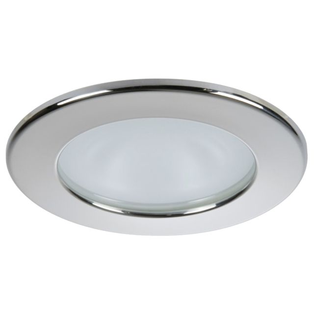 Quick Kai XP Downlight 4W LED Round Light w/ Round Stainless Bezel IP66 Spring Mounted Warm White